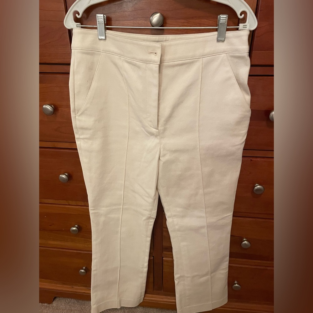 Veronica Beard Kimra Pant in Ecru (10) NWT - Picture 4 of 12